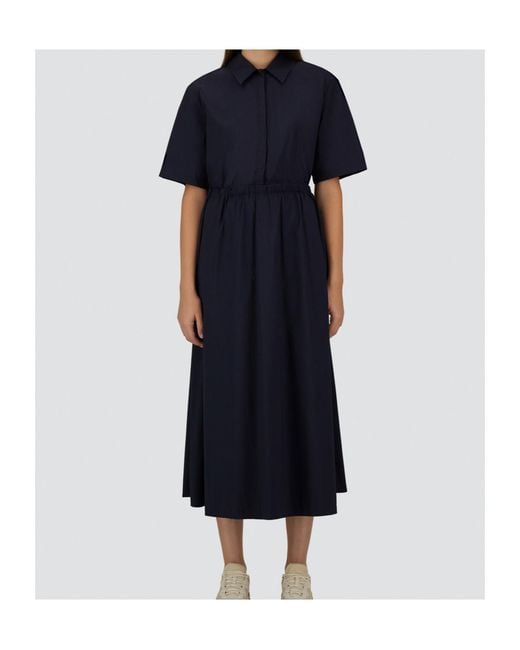 Herno Blue Drawstring Shirt Dress