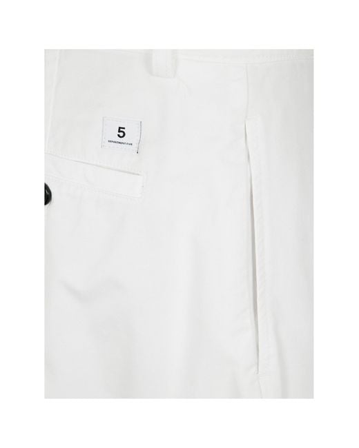 Department 5 White Cotton Trousers for men