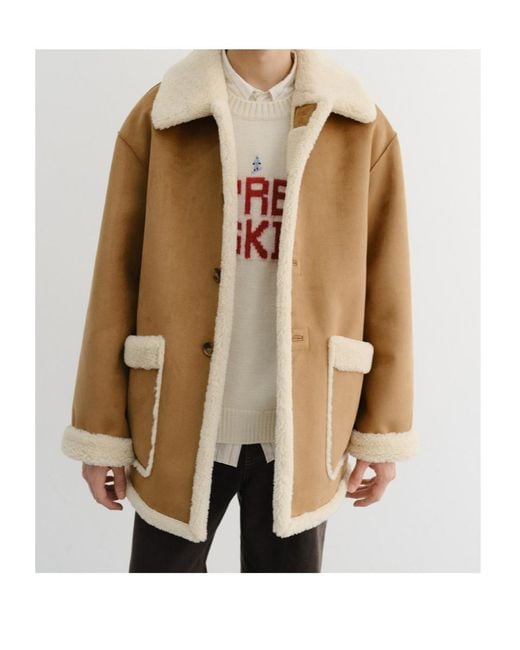 DUNST Natural Reversible Shearling Jacket for men