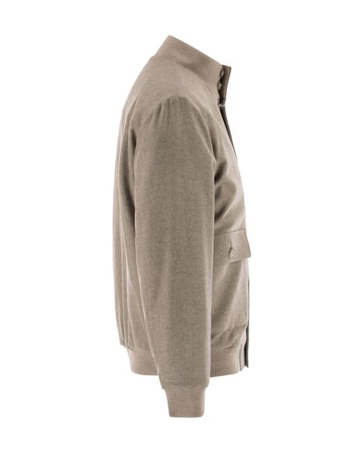 Fay Brown Suede Bomber Jacket for men
