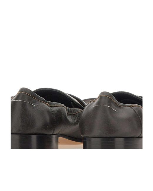 MM6 by Maison Margiela Gray Swing-Toe Slip On Loafers for men