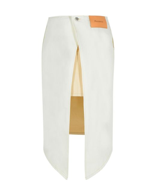 J.W. Anderson White Layered Cotton Skirt