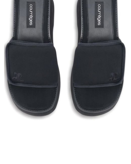 Courreges Blue Wedge Sandals