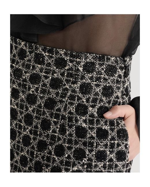 Dior Gray Mid-Length Macrocannage Flared Skirt