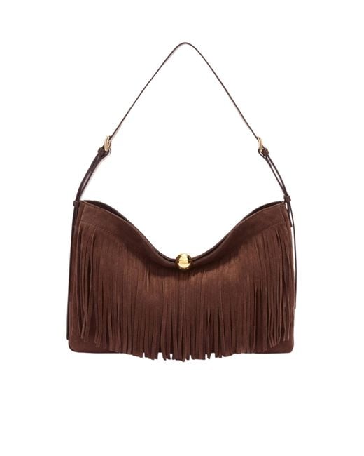 Furla Brown Tasseled Handbag