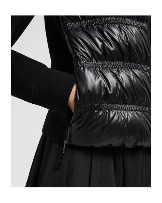 Moncler Black Padded Zip-Up Sweatshirt