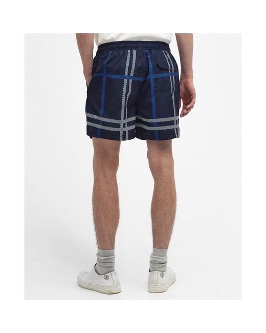 Barbour Blue Logo-Detail Swim Shorts for men