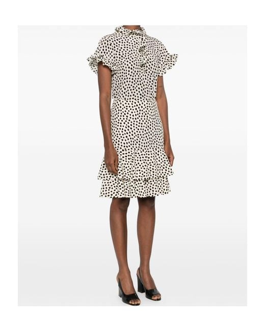 Chloé Black Chloé All-Over Printed Ruffled Skirt