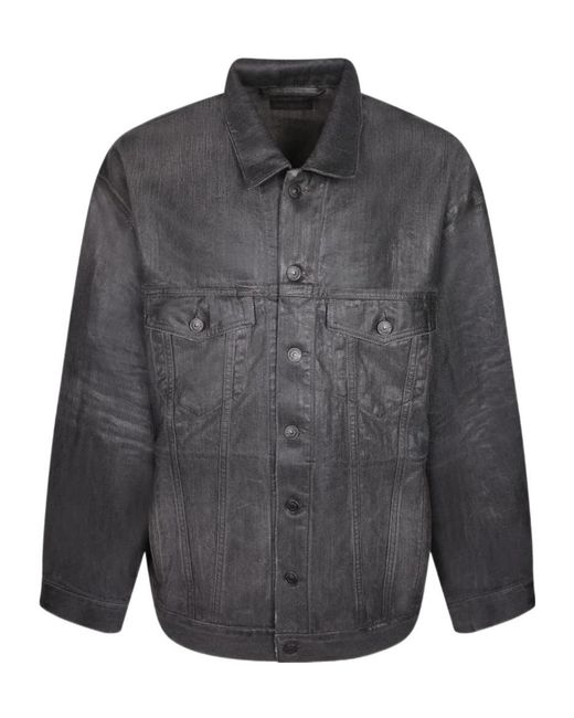 Balenciaga Gray Oversized Jacket for men