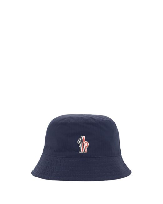 Moncler Blue Logoed Bucket Hat for men