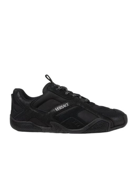 Versace Black Galaxia Lace-Up Sneakers