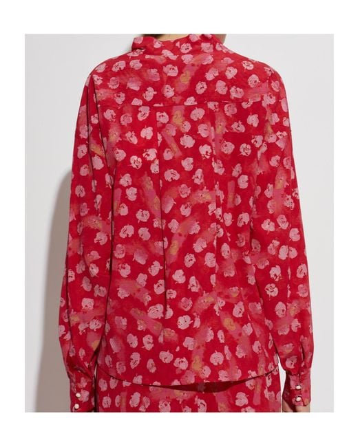 Isabel Marant Red Long-Sleeved Top