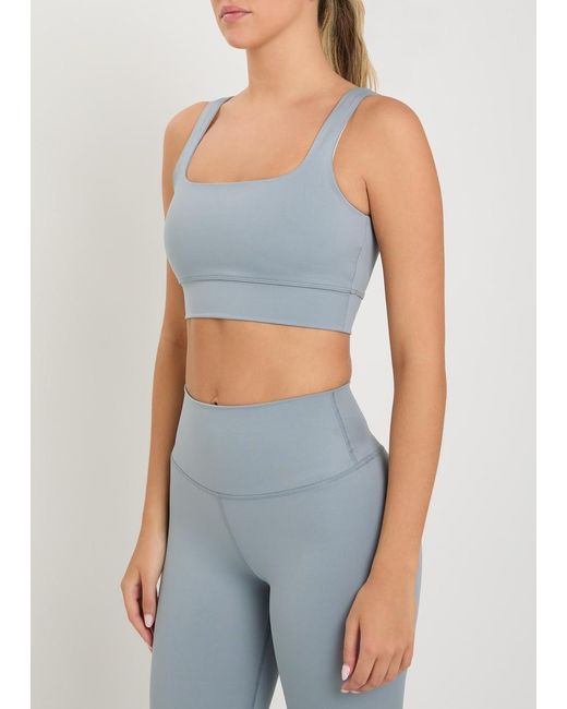 Varley Blue High-Stretch Sports Bra