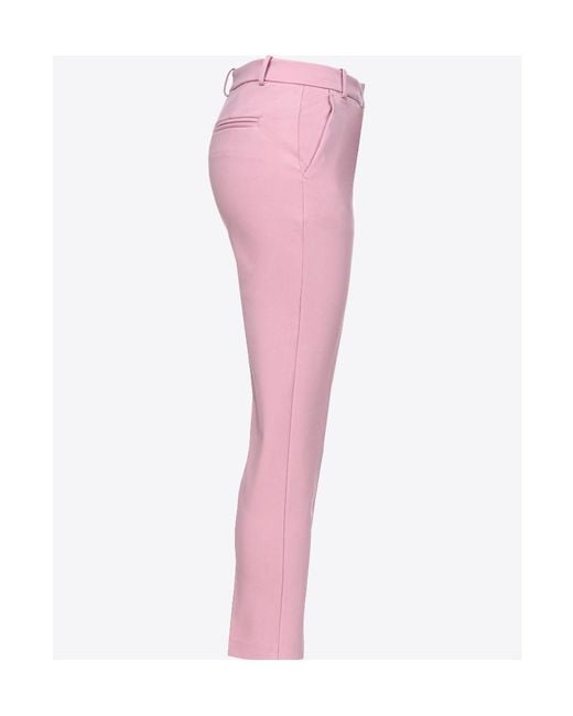 Pinko Pink Milano-Knit Cigarette Trousers