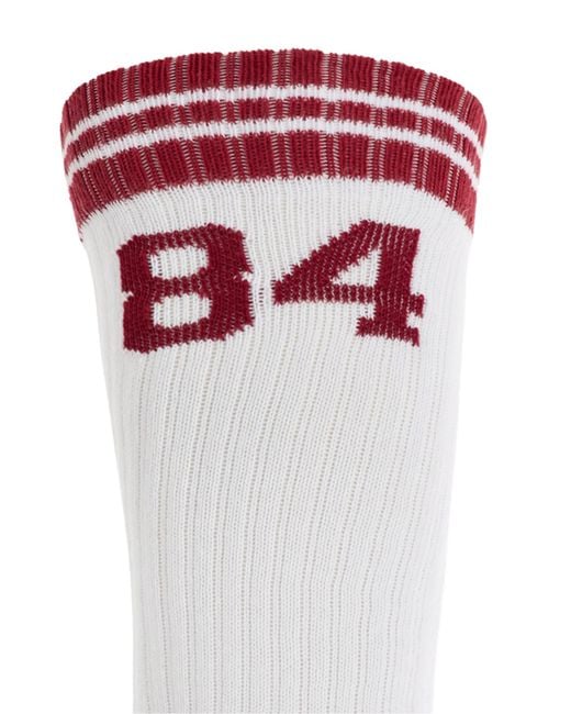 Dolce & Gabbana White 84 Long Logo Socks for men