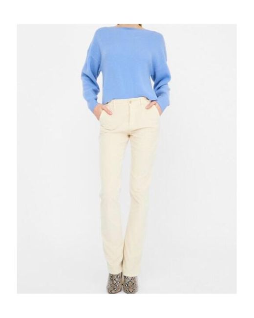 Liu Jo White Velvet Bootcut Trousers