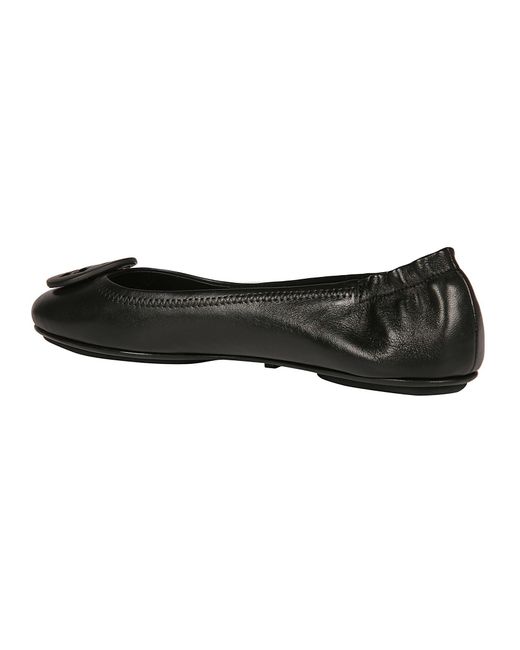 Tory Burch Black Minnie Travel Ballet Flats