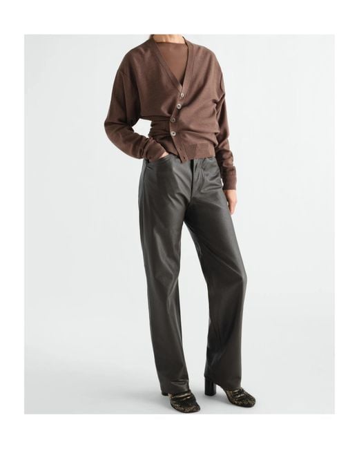 Lemaire Brown Relaxed Twisted Cardigan for men