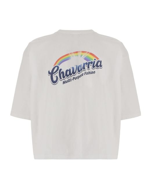 Willy Chavarria White Print T-Shirt for men