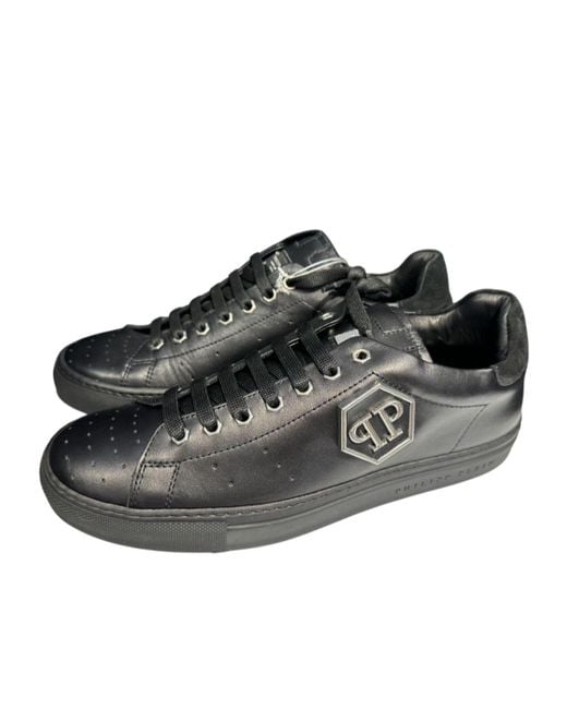 Philipp Plein Black Laced Sneakers for men