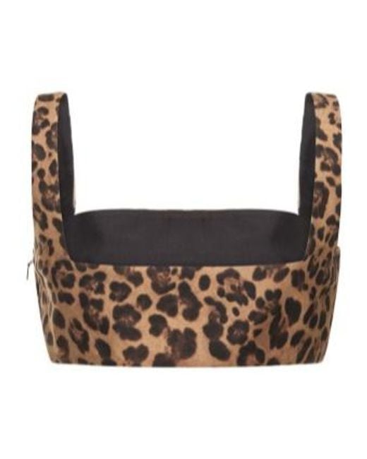 Valentino Brown Leopard Print Short Vest