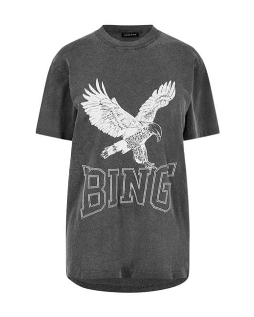 Anine Bing Gray Short-Sleeved T-Shirt