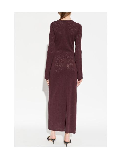 By Malene Birger Purple Beatriz Patterned Knitted Dress