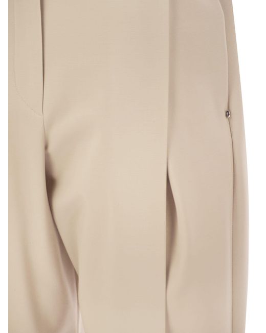Sportmax Natural Casual Trousers With Belt Loops