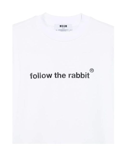 MSGM White Ribbed-Trim Sweatshirt