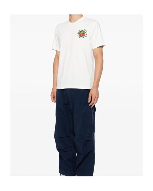 KENZO White Cherry-Embroidered T-Shirt