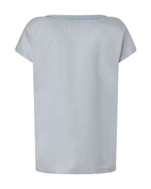 Pinko Blue Cape-Sleeve Crewneck Top