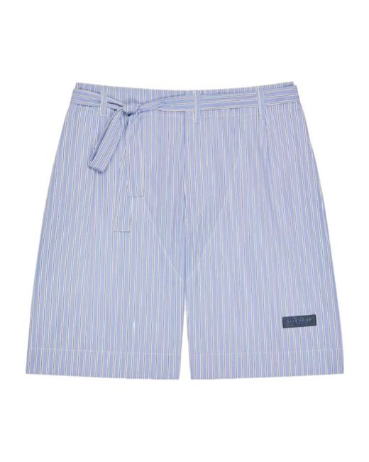 Givenchy Blue Striped Bermuda Shorts for men