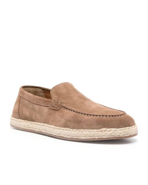 Doucal's Brown Round-Headed Love Shoes for men