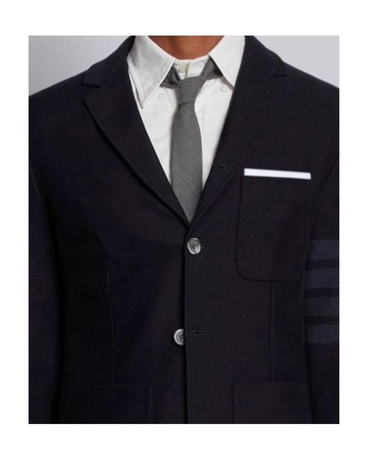 Thom Browne Blue Bar Single-Breasted Jacket for men