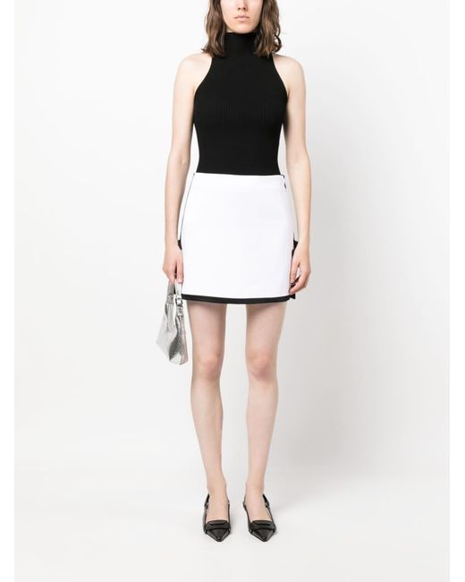 MSGM White Slit Skirt
