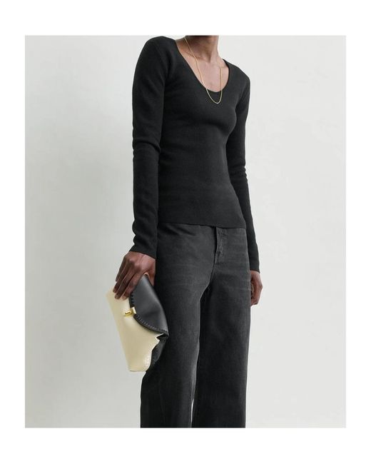 Totême  Black Long-Sleeved Knitwear
