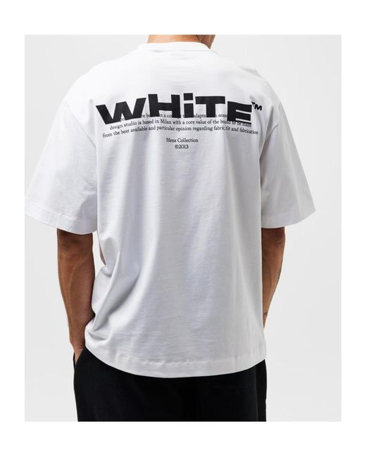 Off-White c/o Virgil Abloh White Logo Crew Neck T-Shirt for men