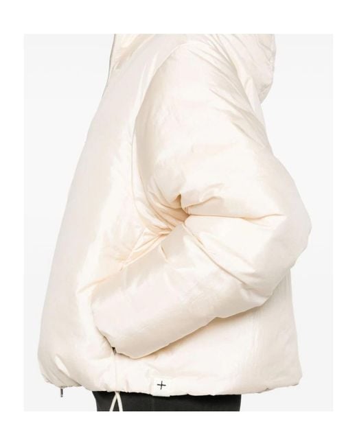 Jil Sander Natural High Neck Puffer Down Jacket