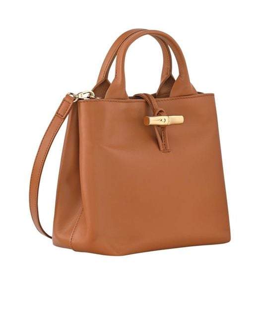 Longchamp Brown Le Roseau S Handbag