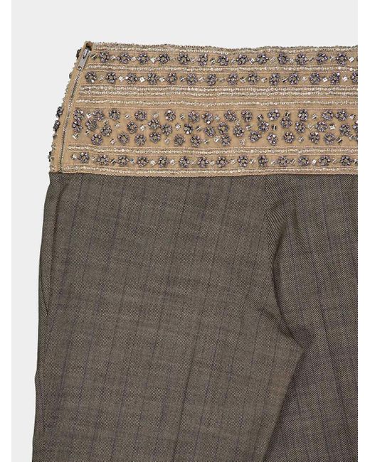 Stella McCartney Gray Patterned Casual Pants