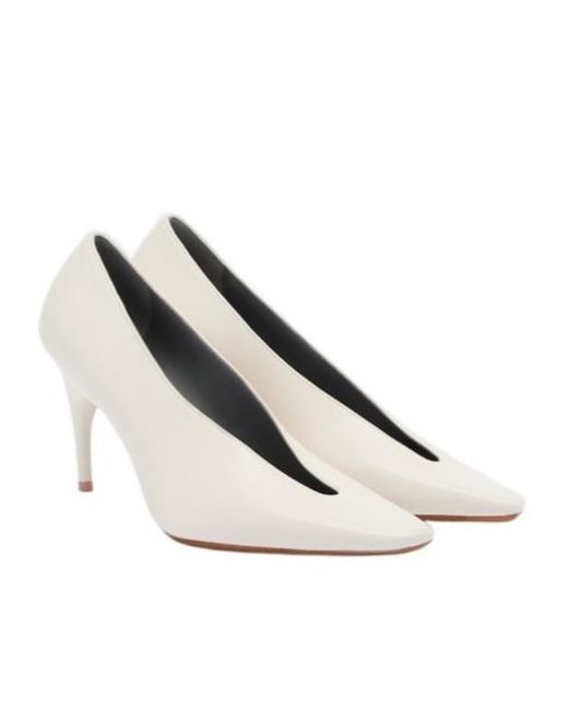 Balenciaga White Stiletto Heels