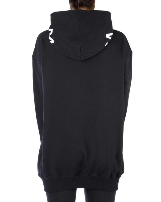 Balenciaga Blue Cotton Oversized Sweatshirt