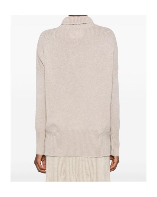 Lisa Yang White Heidi Turtle-Neck Sweater