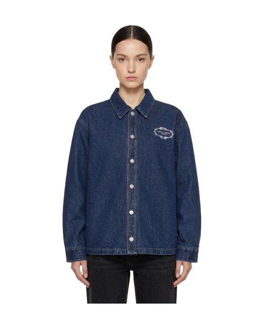 Marissa Chiara Blue Lapel Denim Jacket