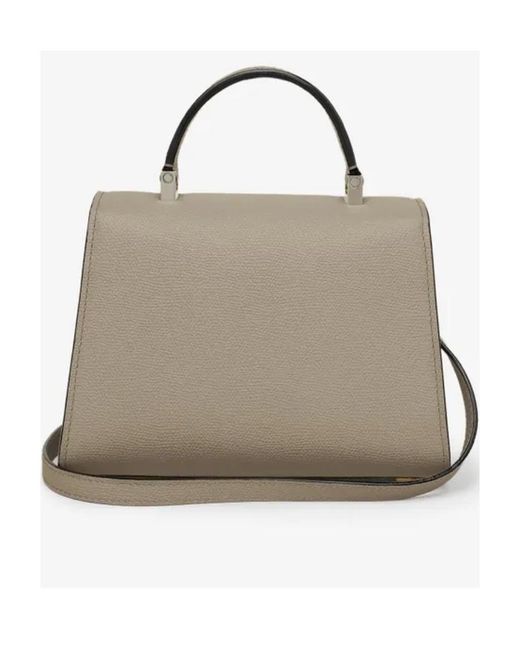 Valextra Natural Grained-Leather Crossbody Bag