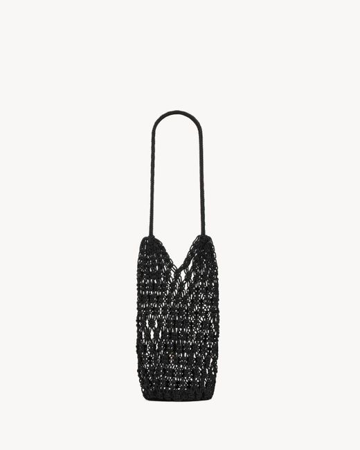 Saint Laurent Black Cassandre Logo Plaque Large Tote Bag