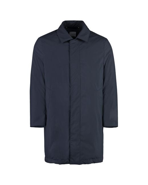 Paul Smith Blue Long-Sleeved Parka Coat for men