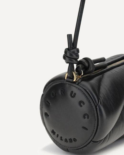 Fiorucci Black Mella Woven Shoulder Bag