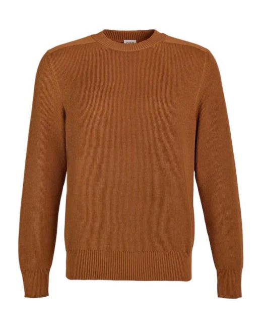 Tod's Brown Crew Neck Knitwear for men