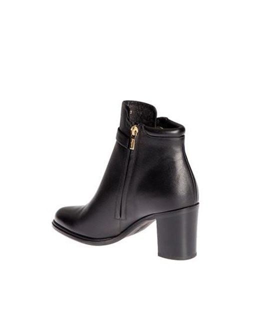 Ferragamo Black Logo High-Heeled Boots